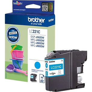 Brother LC221 Cyan Cartucho de Tinta Original - LC221CBP
