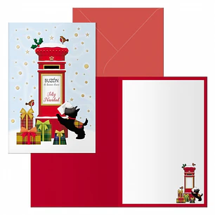 Dohe Buzon Pack de 6 Tarjetas de Felicitacion Navideña con Sobre - Tamaño Cerrada 11.5x17cm, Abierta 23x17cm - Papel Offset - Impresas a todo Color