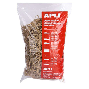 Apli Gomas Elasticas Ø 80 x 2mm - 1kg de Contenido - Gran Elasticidad y Excelente Resistencia - 70% de Caucho Natural