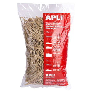 Apli Gomas Elasticas de Caucho Natural - Ø 160 x 3mm - Gran Elasticidad y Resistencia - 1kg de Contenido