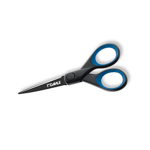 Dahle 54305 Office Titanium Tijeras de Acero Templado 13cm - Recubiertas de Titanio - Revestimiento Antiadherente - Mangos Revestidos de Goma