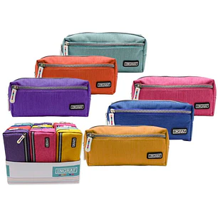 Ingraf Mediterraneo Portatodo Plano - Diseño Elegante - Material Resistente - Cierre Seguro - Ideal para Viajes y Uso Diario - Colores Surtidos