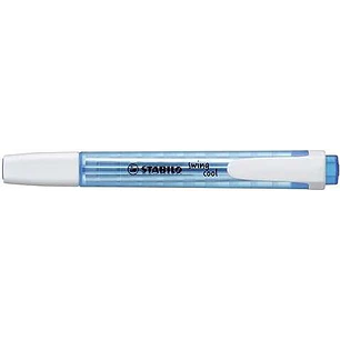 Stabilo Swing Cool Marcador Fluorescente - Cuerpo Plano - Punta Biselada - Trazo entre 1 y 4mm - Tinta con Base de Agua - Antisecado - Color Azul