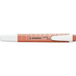 Stabilo Swing Cool Pastel Marcador Fluorescente - Cuerpo Plano - Punta Biselada - Trazo entre 1 y 4mm - Tinta con Base de Agua - Color Coral Meloso