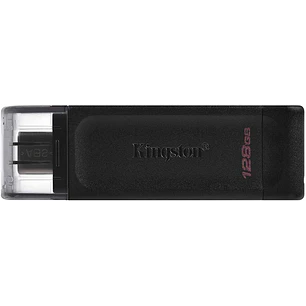 Kingston DataTraveler 70 Memoria USB Tipo C 128GB - USB-C 3.2 Gen 1 - Con Tapa - Color Negro (Pendrive)