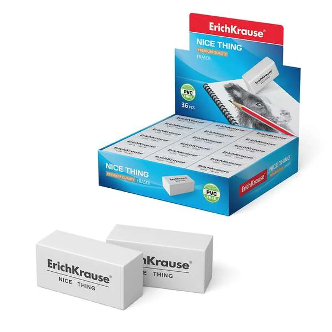 Erichkrause Nice Thing Borrador de Dureza Media - Fabricado de Caucho Termoplastico Hipoalergenico - Ecologico y Moderno - Libre de Impurezas - No Con 1