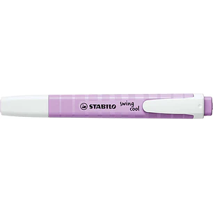 Stabilo Swing Cool Pastel Marcador Fluorescente - Cuerpo Plano - Punta Biselada - Trazo entre 1 y 4mm - Tinta con Base de Agua - Color Brisa Violeta
