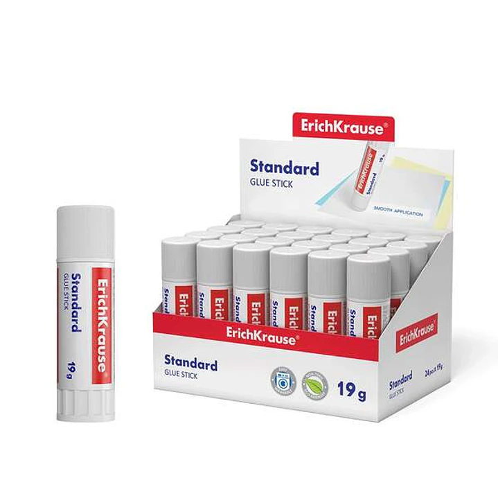 Erichkrause Pegamento en Barra Standard 19gr - Pegado Rapido y Confiable - Facil de Aclarar con Agua - No Toxico - Apto para Papel, Carton y Fotografi 1