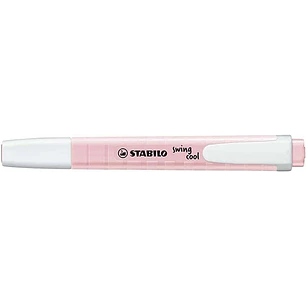 Stabilo Swing Cool Pastel Marcador Fluorescente - Cuerpo Plano - Punta Biselada - Trazo entre 1 y 4mm - Tinta con Base de Agua - Color Rubor Rosa