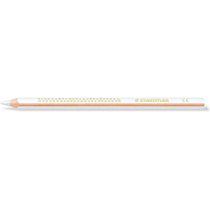 Staedtler Jumbo Noris 128 Lapiz Triangular de Color - Mina de 4mm - Resistencia a la Rotura - Diseño Ergonomico - Color Blanco