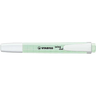 Stabilo Swing Cool Pastel Marcador Fluorescente - Cuerpo Plano - Punta Biselada - Trazo entre 1 y 4mm - Tinta con Base de Agua - Color Pizca de Menta