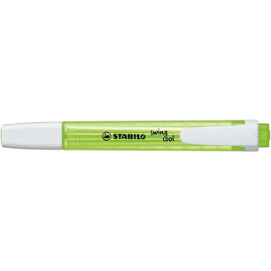 Stabilo Swing Cool Marcador Fluorescente - Cuerpo Plano - Punta Biselada - Trazo entre 1 y 4mm - Tinta con Base de Agua - Antisecado - Color Verde