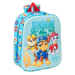 Safta Patrulla Canina Mochila Guarderia 3D de 6L - Asa de Mano Superior - Asas Regulables y Acolchadas - Cierre de Cremallera - 22x27x10cm - Color Roj