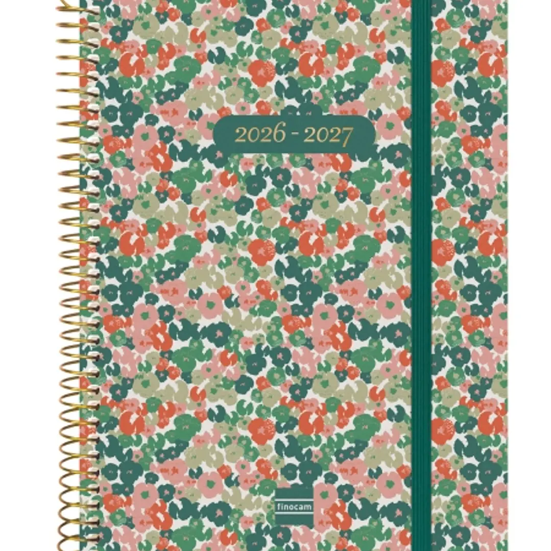 Finocam Espiral Agenda Internacional - 18 Meses - Semana Vista Horizontal - Formato E10 - 155x212mm - Tapas de Polipropileno - Papel de 80g/m2 - Esqui 1