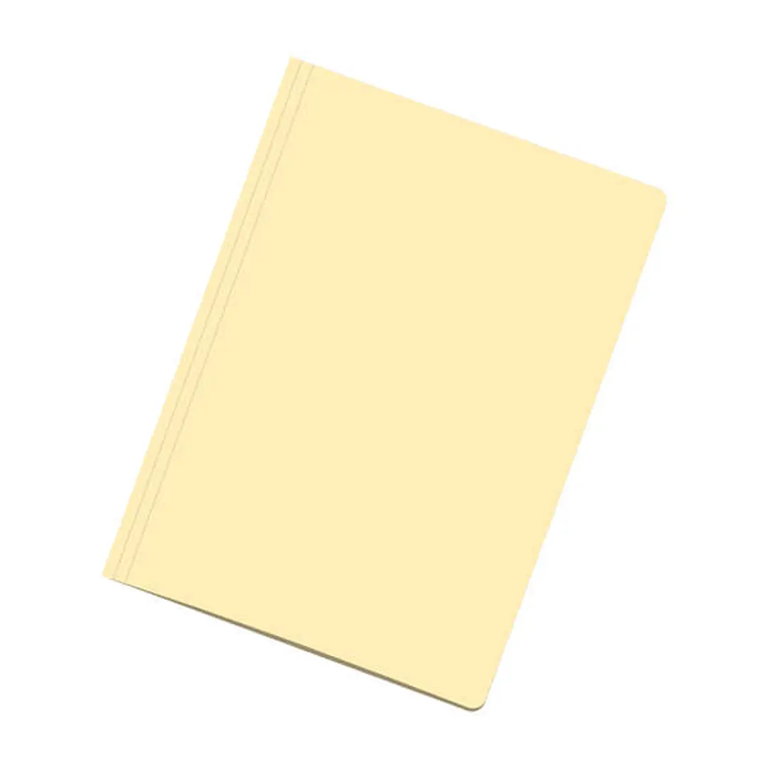 Dohe Pack de 50 Subcarpetas de Cartulina - Tamaño Folio - Ranura para Fastener - Color Amarillo Claro 1