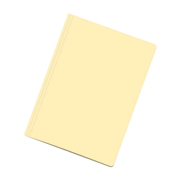 Dohe Pack de 50 Subcarpetas de Cartulina - Tamaño Folio - Ranura para Fastener - Color Amarillo Claro 1