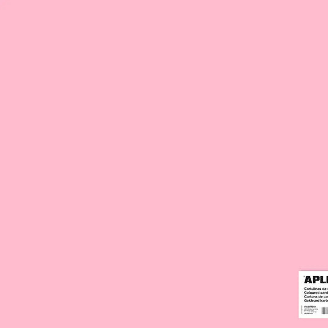 Apli Cartulina Rosa 50 x 65cm 170g 25 Hojas 1
