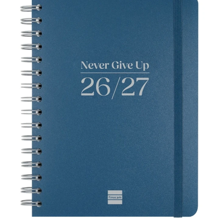 Finocam Cosmo Flex Agenda Escolar 26/27 - Semana Vista Horizontal - Formato 4º - 155x212mm - Tapas de Polipropileno - Papel de 80g/m2 - Espiral Metali 1