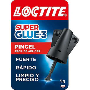 Loctite Super Glue-3 Pincel 5gr - Adhesivo Universal Triple Resistencia - Fuerza y Uso Instantaneo - 2640969/2046283/2640782/2641844/2971997