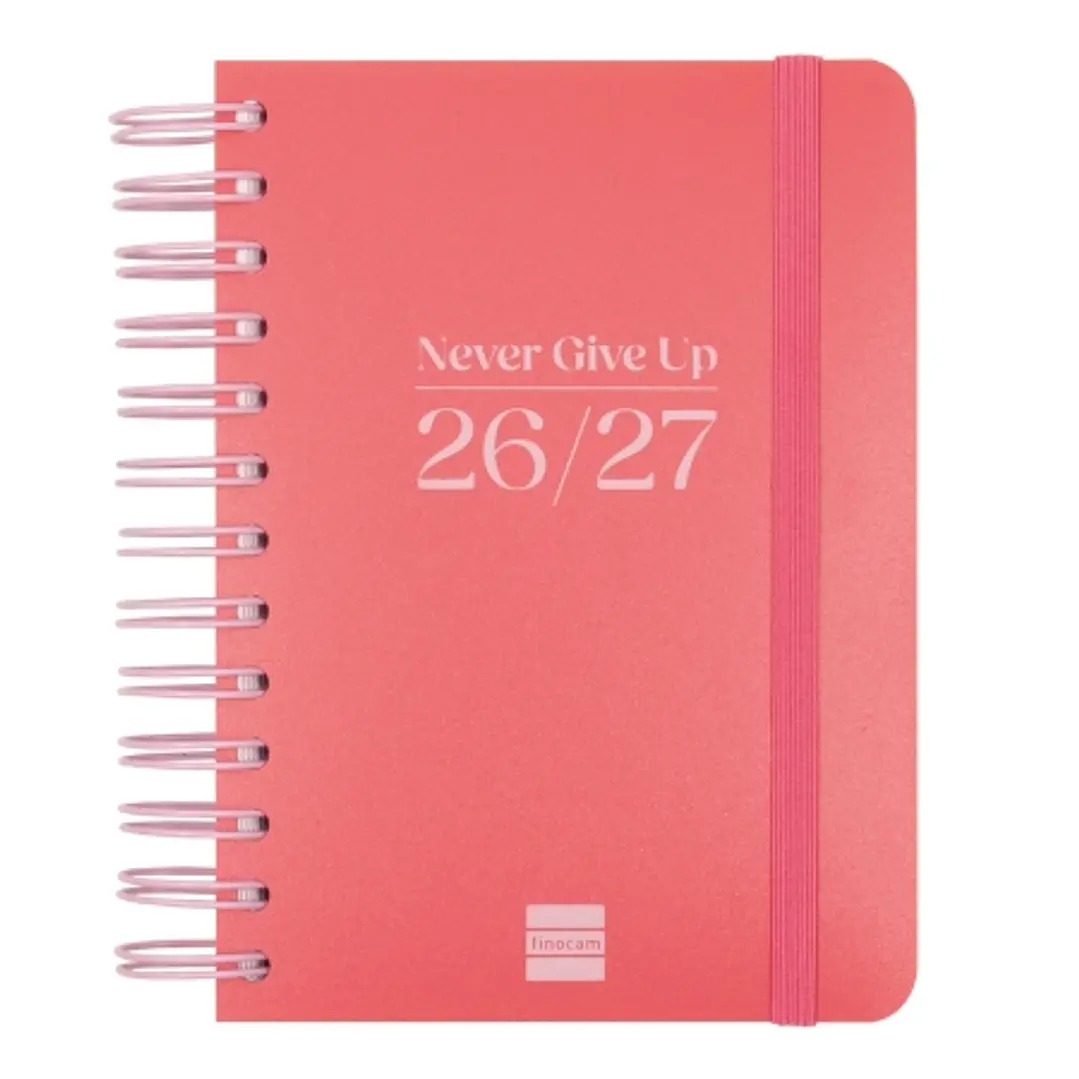 Finocam Cosmo Flex Agenda Escolar 26/27 - 1 Dia por Pagina - Formato 8º - 120x169mm - Tapas de Polipropileno - Papel de 80g/m2 - Espiral Metalica - Es 1