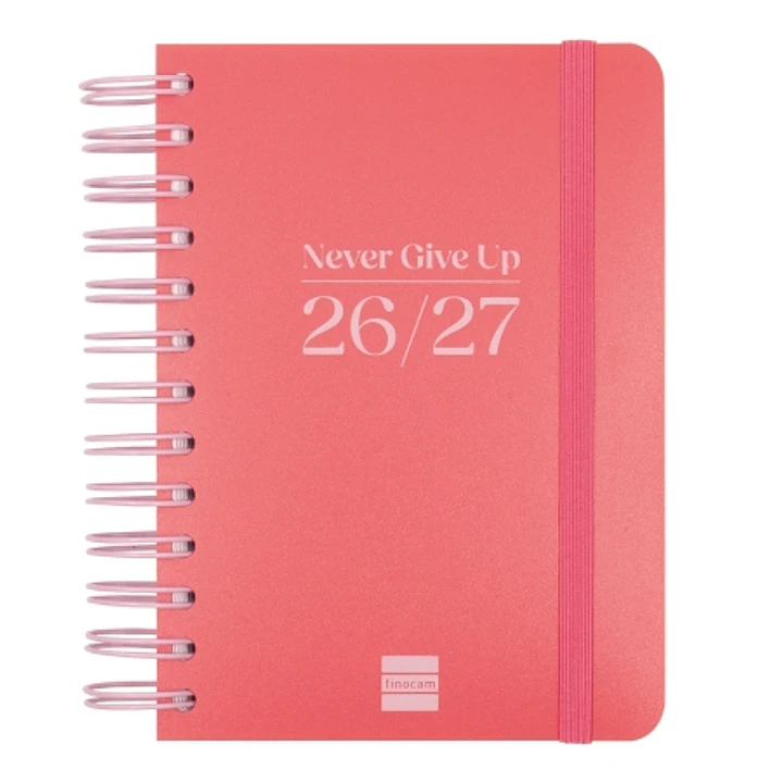 Finocam Cosmo Flex Agenda Escolar 26/27 - 1 Dia por Pagina - Formato 8º - 120x169mm - Tapas de Polipropileno - Papel de 80g/m2 - Espiral Metalica - Es 1