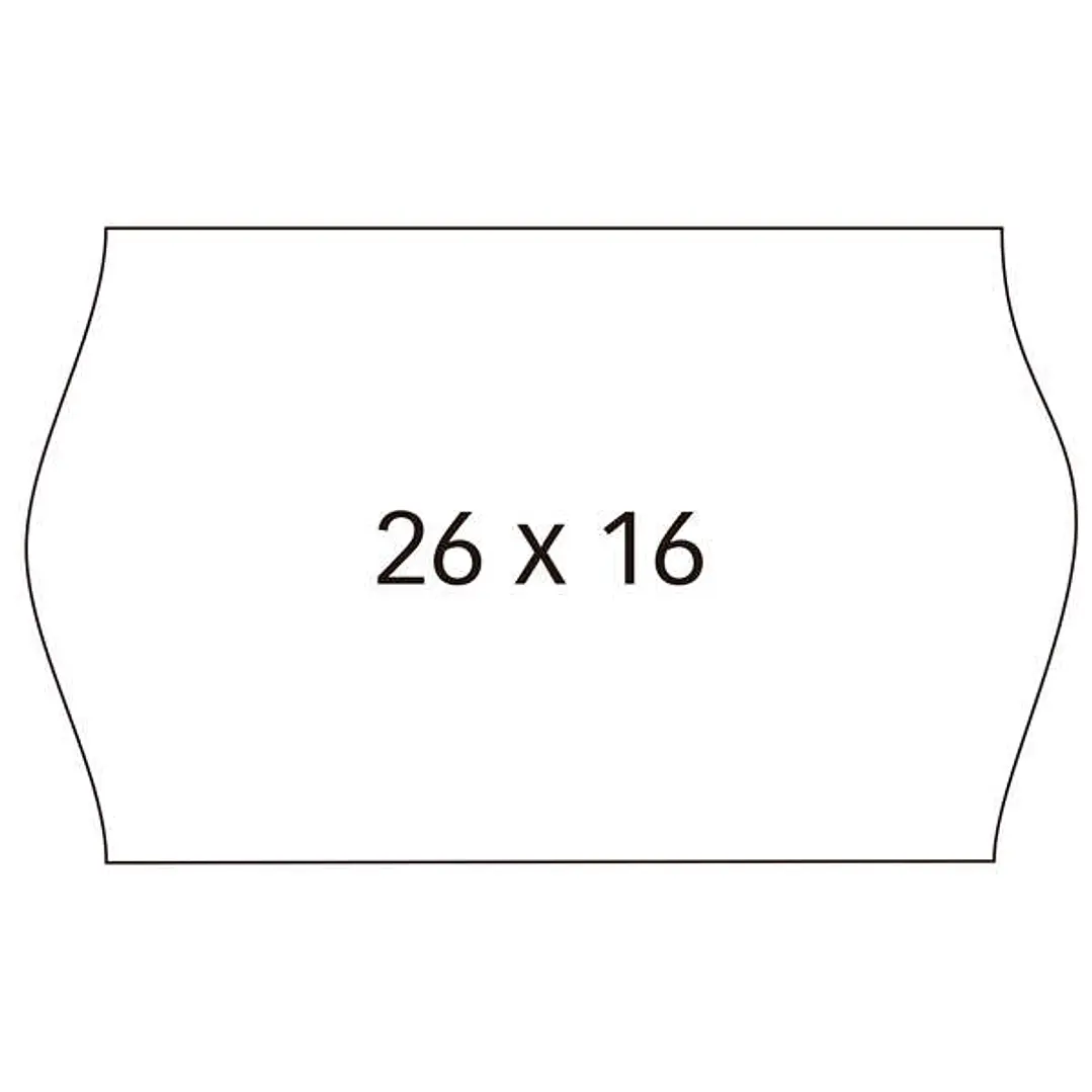 Apli Pack con 6 Rollos de 1.000 Etiquetas Blancas para Maquinas Etiquetadoras de Precios de 2 Lineas - Tamaño 26x16mm - Adhesivo Permanente - Compatib 1