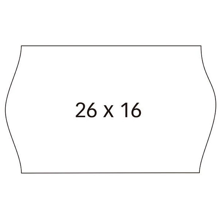 Apli Pack con 6 Rollos de 1.000 Etiquetas Blancas para Maquinas Etiquetadoras de Precios de 2 Lineas - Tamaño 26x16mm - Adhesivo Permanente - Compatib 1