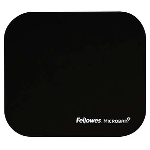 Fellowes Alfombrilla para Raton con Microban - Proteccion Antibacteriana - Base de Goma - 23.2x19.9cm - Color Negro