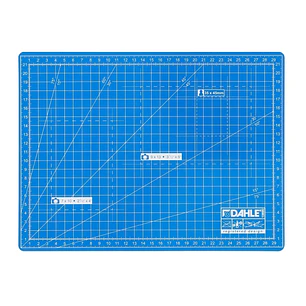 Dahle 10690 Plancha de Corte A4 22x30cm - 5 Capas con Nucleo Resistente al Corte - Lineas de Orientacion - Color Azul