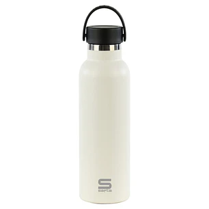 Safta Botella Termo de 600ml - Acero Inoxidable - Asa Superior - Color Blanco