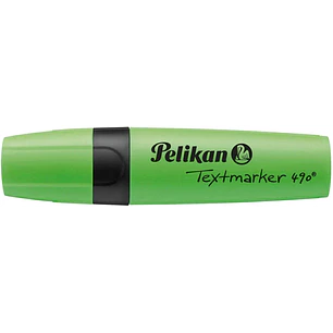 Pelikan Subrayador Textmarker 490 - Base de Agua - 3 Anchos de Trazo - Color Verde Fluorescente