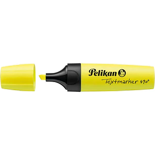 Pelikan Subrayador Textmarker 490 - Base de Agua - 3 Anchos de Trazo - Color Amarillo Fluorescente