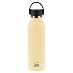 Safta Botella Termo de 600ml - Acero Inoxidable - Asa Superior - Color Arena