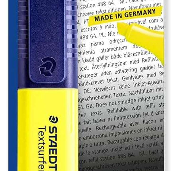 Staedtler Textsurfer Classic 364 Marcador Fluorescente - Punta Biselada 1 - 5mm Aprox - Secado Rapido - Color Amarillo Fluorescente 1