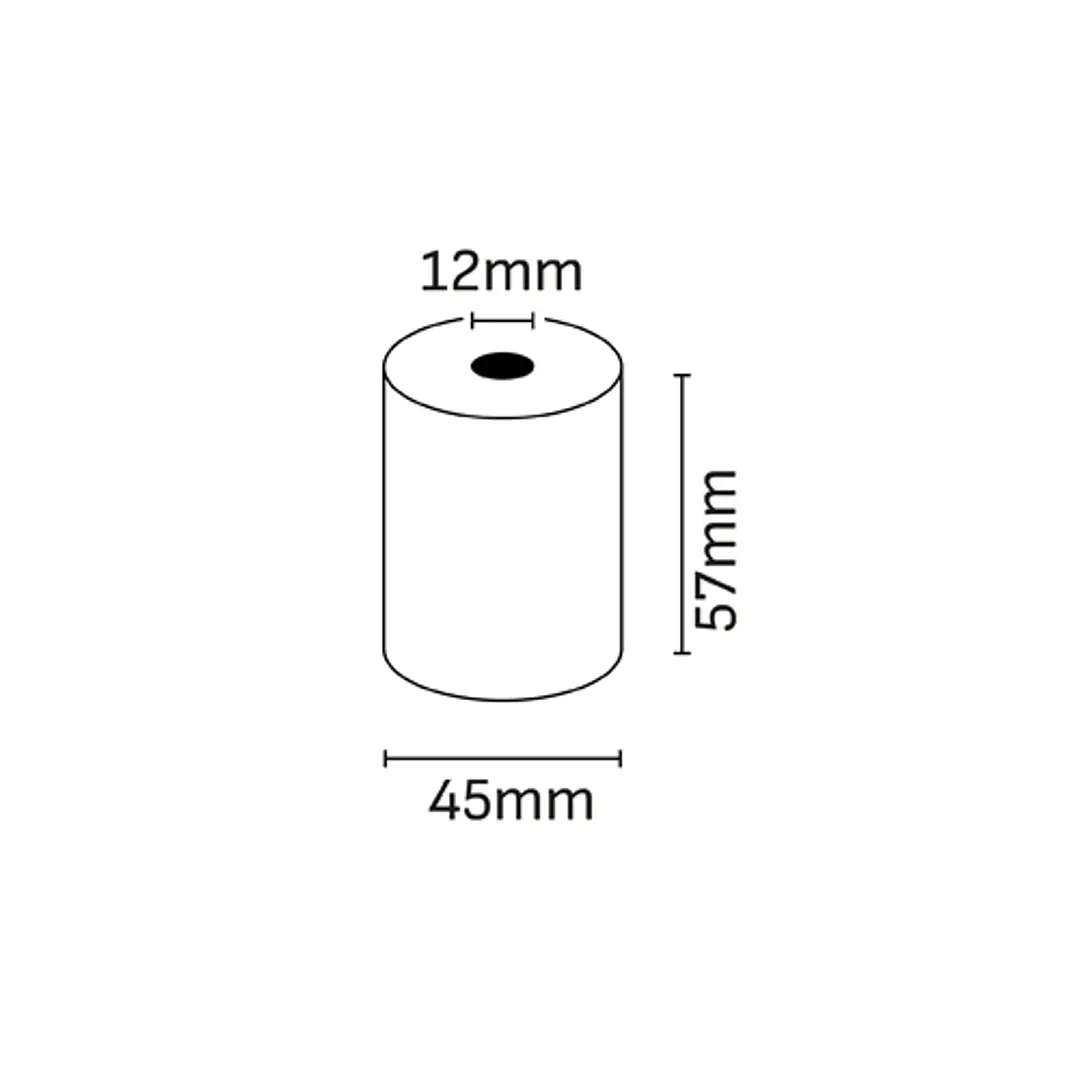 Oqonos Rollo de Papel Termico 57x45x12mm, Libre de BPA, FSC 1