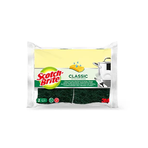 Scotch-Brite Classic Pack de 2 Estropajos de Cocina - Celulosa - Color Verde Oscuro