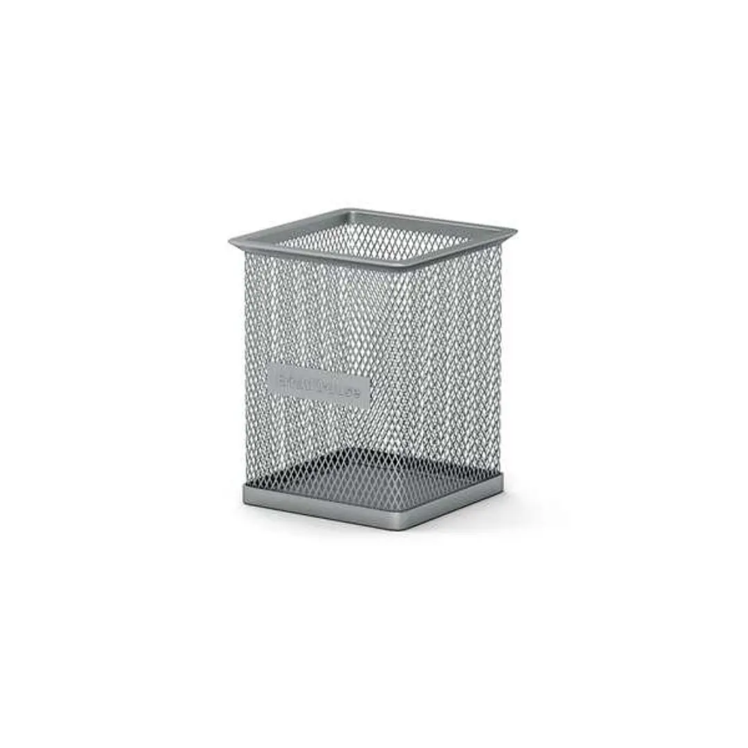 Erichkrause Compass Classic Portalapices Cuadrado 80×80×95mm - Acero Inoxidable Calado - Color Plata 1