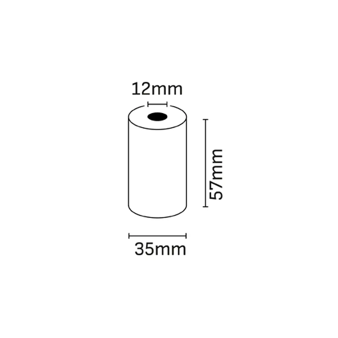 Oqonos Rollo de Papel Termico 57x35x12mm, Libre de BPA, FSC 1