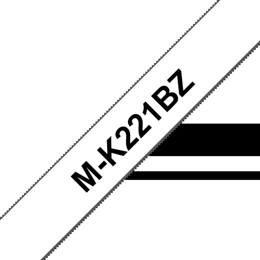Brother MK221BZ Cinta No Laminada Generica de Etiquetas - Texto negro sobre fondo blanco - Ancho 9mm x 8 metros 1