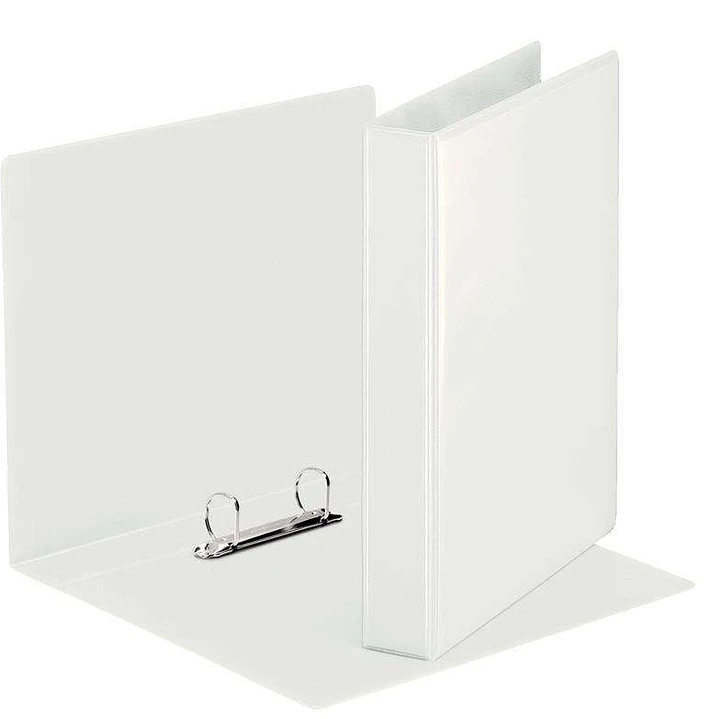 Esselte Carpeta Canguro Gama Basica 16mm A4 - Mecanismo 2 Anillas Redondas - 2 Bolsillos Exteriores - Color Blanco 1