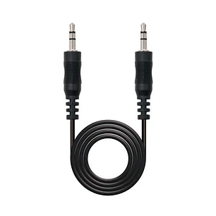 Nanocable Cable Audio Estereo Jack 3.5mm Macho a Jack 3.5mm Macho 3m - Color Negro