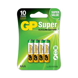 GP Pack de 4 Pilas Super Alcalinas LR03 AAA 1.5V