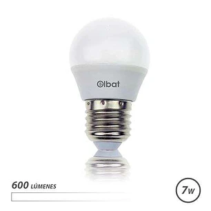 Elbat Bombilla LED - Potencia: 7W - Lumenes: 600 - Tipo de Luz: 4000K Luz Blanca - Casquillo: E27 - Angulo: 220º - Dimensiones: 45X78mm - 30000 Horas 
