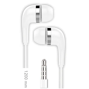TechOneTech BSK Auriculares con Microfono Integrado - Conexion Jack 3.5mm - Asistente Voz - Cable de 1.20m - Color Blanco