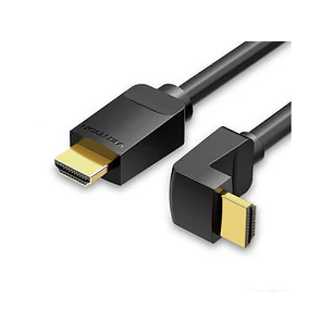 Vention Cable HDMI 2.0 Acodado - Resolucion 4K - ARC - Longitud 1m - Conectores Chapados en Oro - Revestimiento en PVC - HDR Compatible - Color Negro