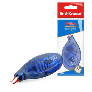 Erichkrause Cinta Correctora Extra - 5mm x 8m - Ideal para Correccion Rapida y Segura - Compatible con Cualquier Tipo de Tinta y Color - Secado Inmedi