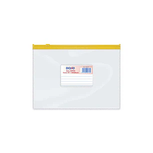 Dohe Bolsa Zipper Apaisada PVC Transparente 150 Micras - Tamaño A5 - Apertura Superior - Cierre Zip Hermetico