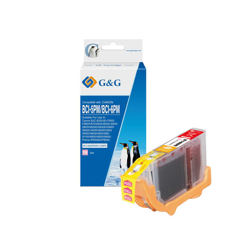 G&G Canon BCI6/BCI5/BCI3 Magenta Photo Cartucho de Tinta Generico - Reemplaza 4710A002 1