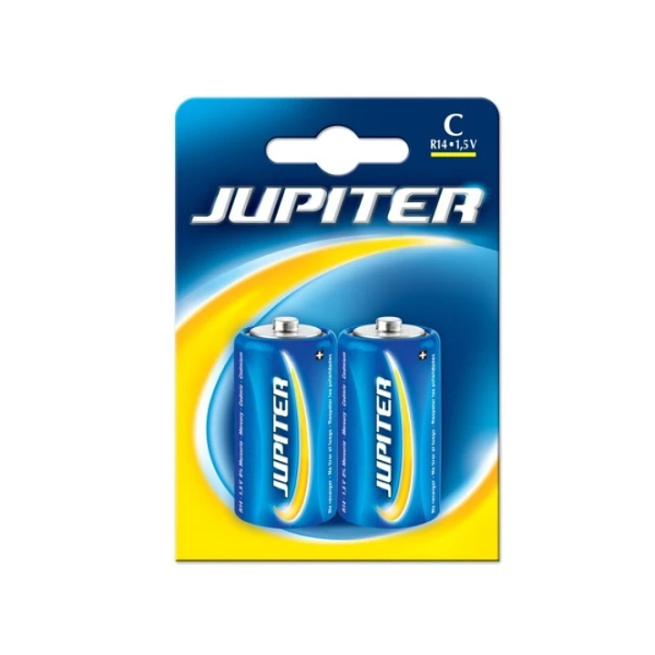 Jupiter Pack de 2 Pilas Salinas C R14 - Pilas Salinas para Aparatos de Bajo Consumo 1