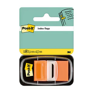 Post-it Index Dispensador con 50 Marcadores Reposicionables 25.4 x 43.2mm - Adherencia Firme - Para Marcar, Señalar o Destacar Informacion - Color Nar